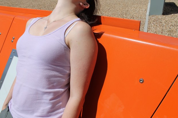 Orange wall with Louise