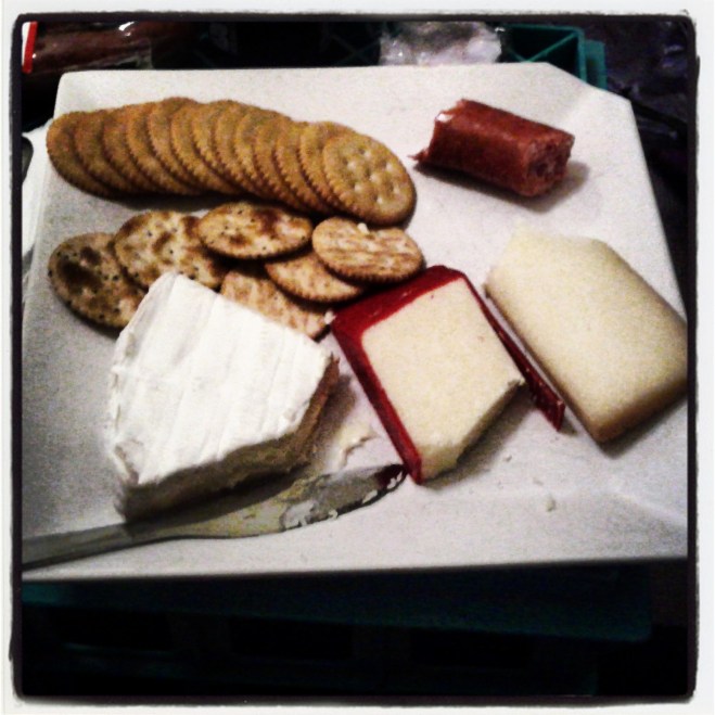 Day 3 - A collection of cheeses for dinner last night, and I didn't even have cheese dreams! 