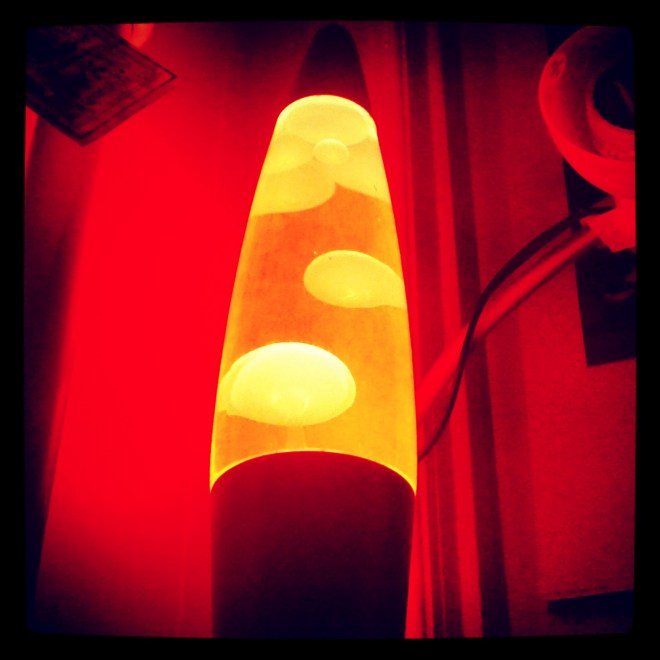 Day 16 - My trusty lava lamp. I've had it since I was 15, it's followed me when I moved and I always feel warmed by the soft glow it creates
