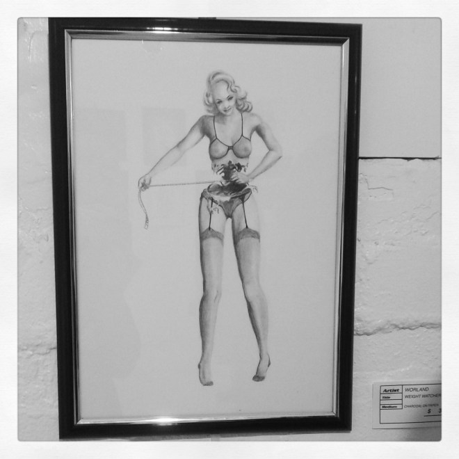 Day 23 - Black and white pencil artwork by my friend Woland, it's called 'Weight Watcher'