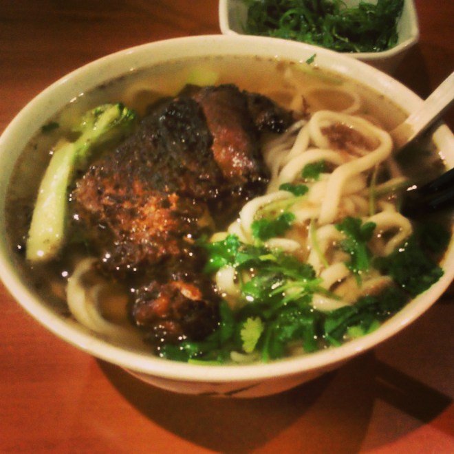 Day 24 - Chicken noodle soup in Preston with Louise. It was supposed to be sunrise but I wasn't up for getting up for that...